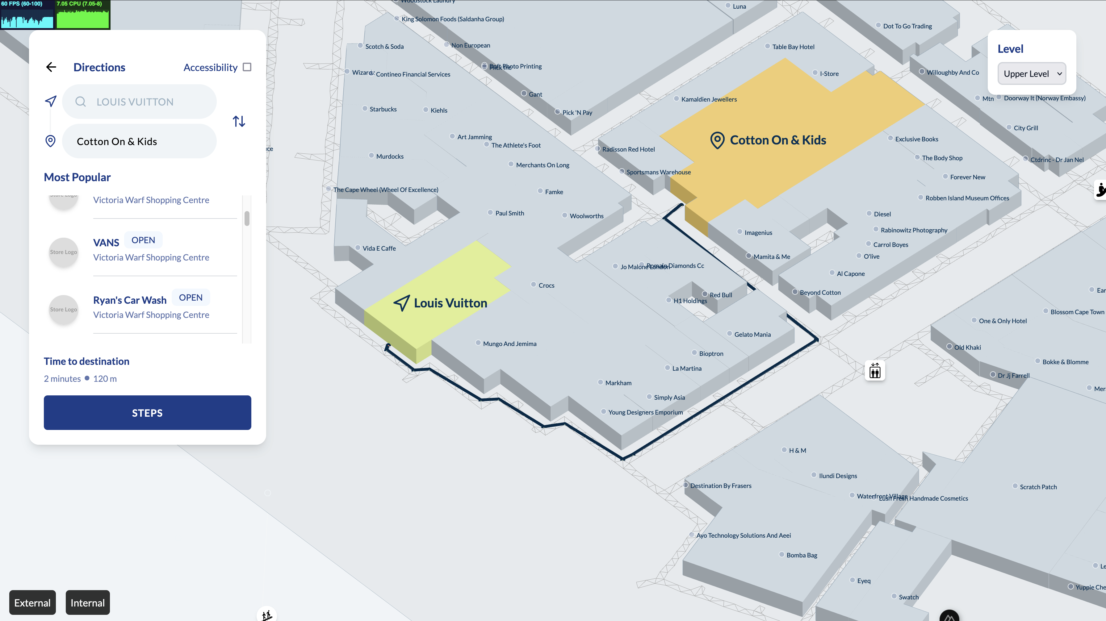 V&A Waterfront 3D navigation